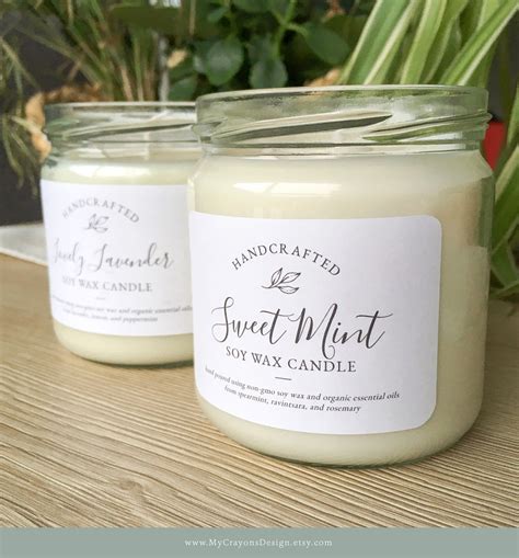 Personalized Candle Labels Candle Labels Custom Candle C5d