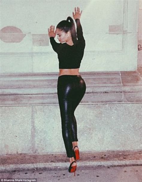 Shanina Shaik Shows Off Pert Derriere In Skin Tight Trousers And Sexy