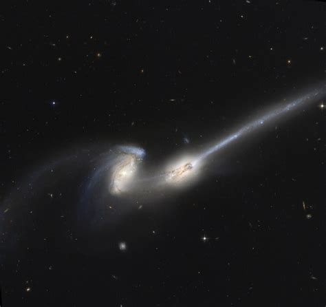 Ngc 4676 Or The Mice Galaxies Are Two Spiral Galaxies In The