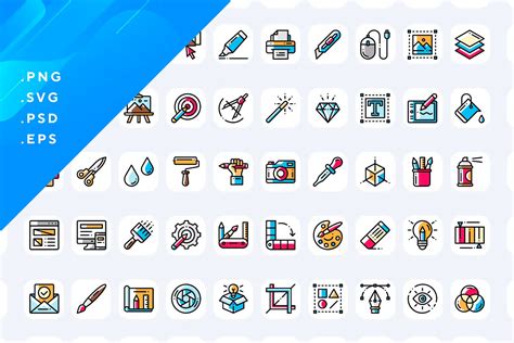 50 Graphic Design Icons By Guapoo On Dribbble