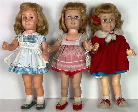 Lot 3 Vintage Unboxed Mattel Chatty Cathy Dolls With Extra Shoes