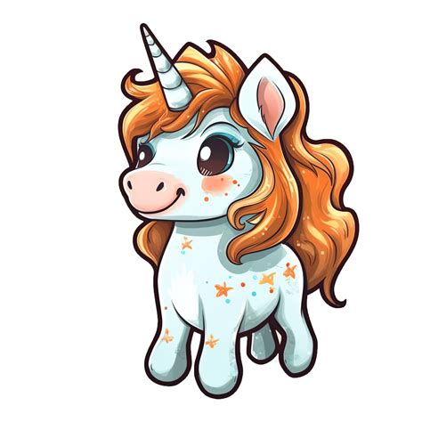 Cute Cartoon Unicorn Sticker 24488200 Png