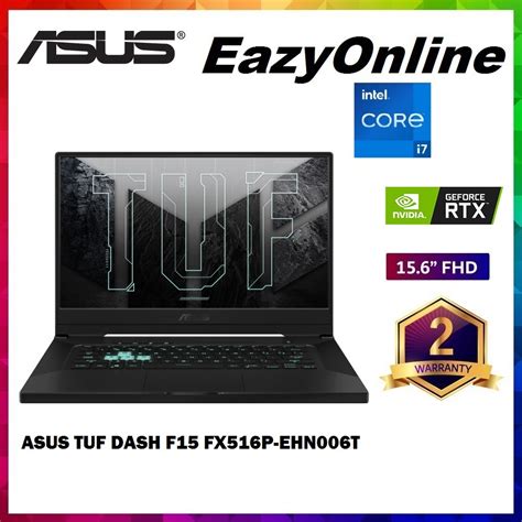 Asus Tuf Gaming Laptop Dash F15 Fx516p Ehn006t Laptop I7 11370h 8gb