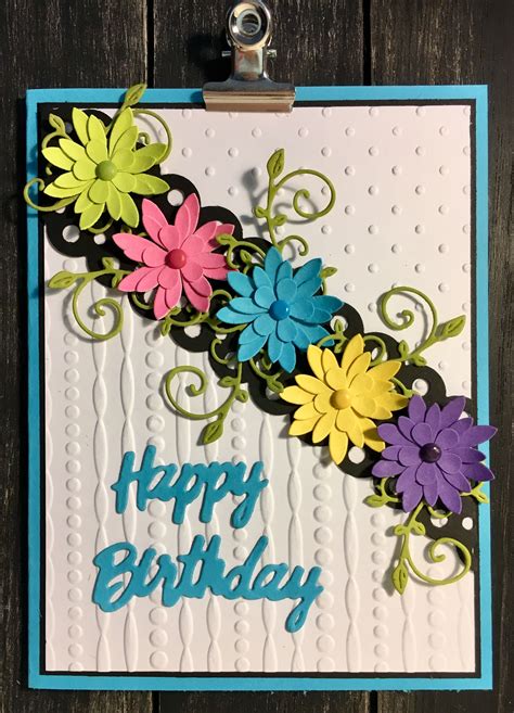 Birthday 2018 Flower Cards Card Patterns Cards Handmade