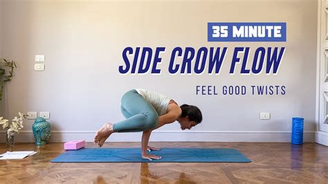 Side Crow Twists Power Vinyasa Flow 30 Min How To Arm Balance