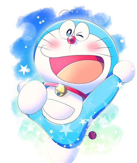 Doraemon Blue Background Simple Background Hd Phone Wallpaper Peakpx