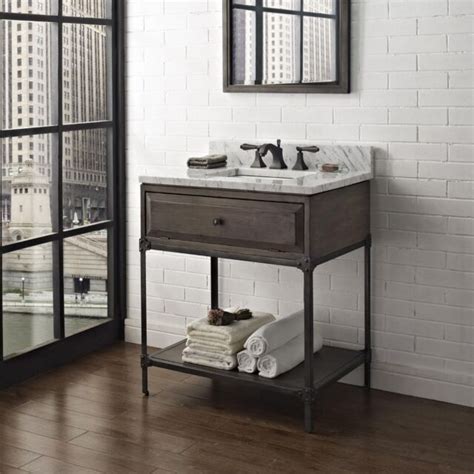 Fairmont Designs 30 Toledo Open Shelf Vanity Driftwood Gray For Sale