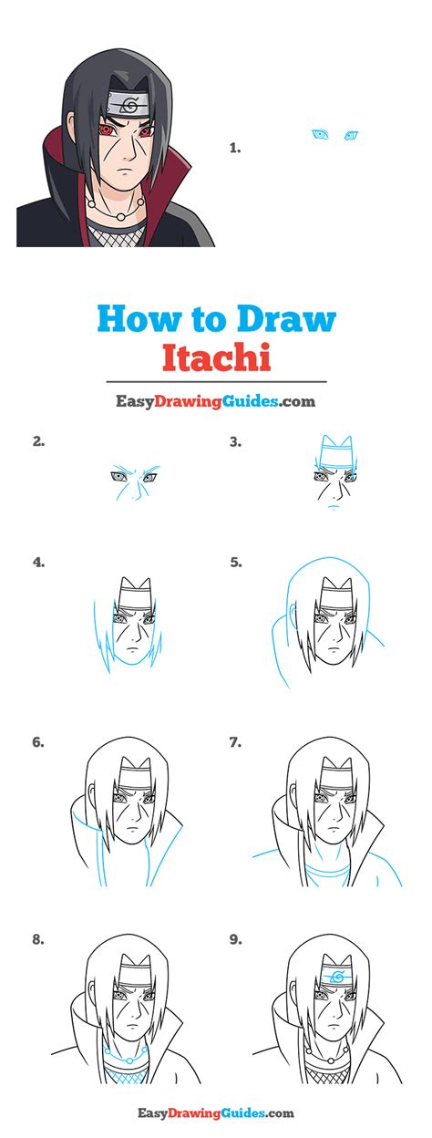 How To Draw Itachi Step By Step Tutorial Image Kakashi Drawing Naruto