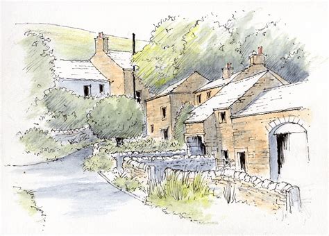 Village Sketch Drawing At Getdrawings Free Download