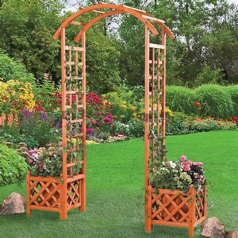 In my experience, wood and metal/iron make the best and most sturdy trellises, and they're also easy to work with. Wooden Arbor Trellis | Garden | Brylanehome | Садовые идеи ...