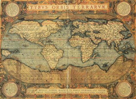 Th Century Map Of The World Mural Wallpaper Antique Map Posters