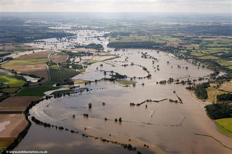 River Severn At Kempsey During The Great Floods Of 2007 From The Air