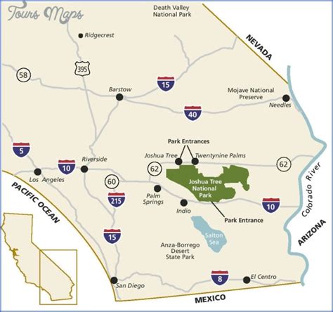 Joshua Tree National Monument Map California