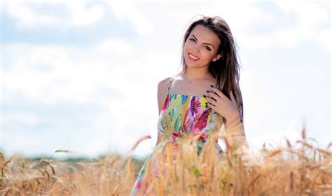 Gambar : gadis, model, musim semi, membumbui, rambut panjang, tubuh