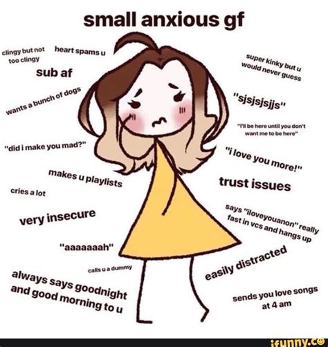 Small Anxious Gf M‘ Ifunny In 2021 Type Of Girlfriend Gf Memes
