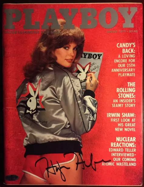 Coa Playboy Magazine Aug Th Anniversary Candy Loving Signed Hugh Hefner Eur