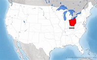 Where is Ohio located on the map?