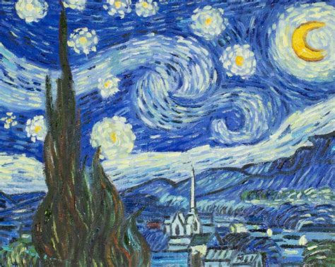 Van Gogh Starry Night 8x10 Reproduction Painting