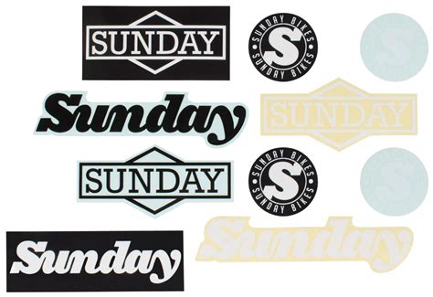 Sunday Assorted Sticker Pack — Albes Bmx