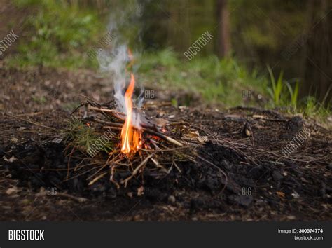 Small Fire Made Dry Image And Photo Free Trial Bigstock