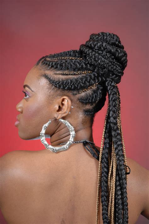 It is great for the girls who want an easy styling and protective you can use braid extensions or can try out the hairstyle on your natural long and voluminous hair too. African Braided Updos | African Hair Braiding | Natural ...
