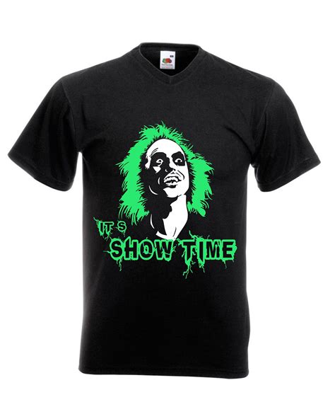 Beetlejuice Its Show Time Front And Back Printed Short Sleeve Tshirt