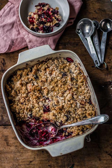 Apfel Heidelbeer Crumble mit Joghurt Klaras Life