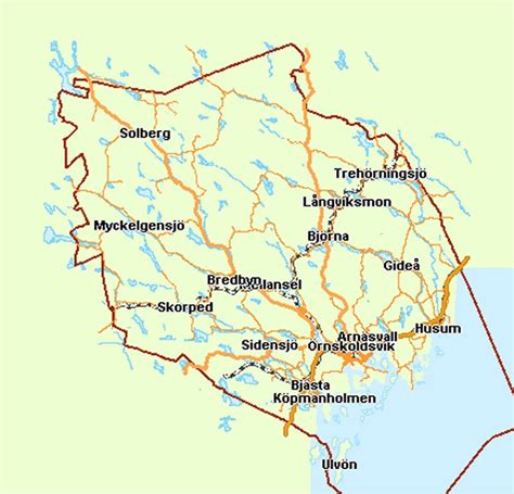 Karta över örnsköldsviks Kommun Karta