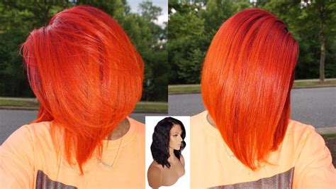From Black To Neon Red Orange Ombre Easy Orange Sunset Hair Color│how