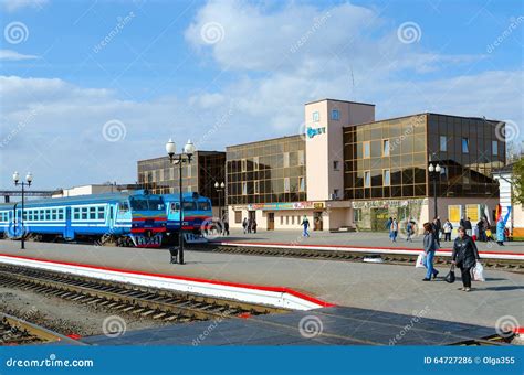 The Landing Platform Of Railway Station In Mogilev Belarus Editorial