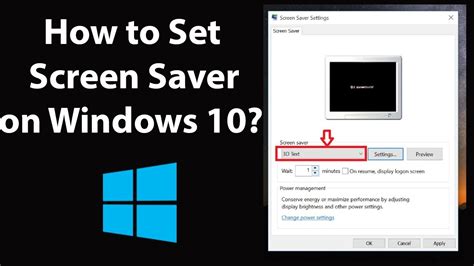 How To Set Screen Saver On Windows 10 Youtube