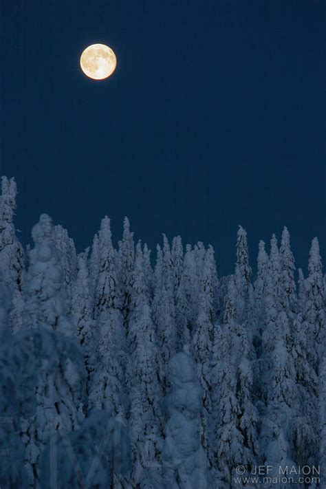 Image Full Moon Over Winter Hill Stock Photo By Jf Maion