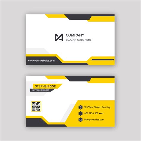 Modern Business Card Template Vector Art Icons And Graphics For Free