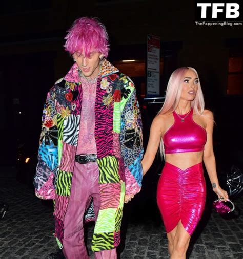 Megan Fox And Mgk Step Out For Another Night In Pink As They Arrive To
