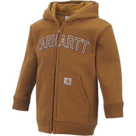 Carhartt Infant Carhartt Brown Logo Fleece Zip Hoodie By Carhartt At