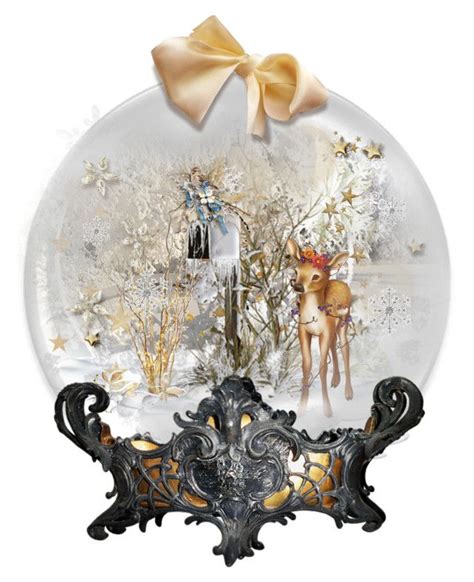 Snow Globe By Hippiechick63 Liked On Polyvore Featuring Art Snow