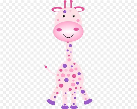 Pink Baby Giraffe Clip Art