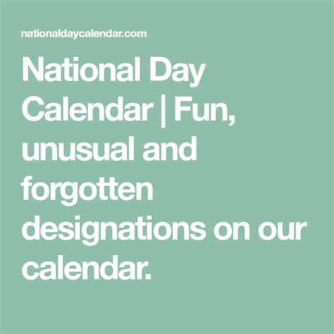 National Day Calendar National Day National Day Calendar Calendar