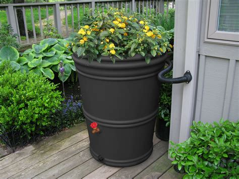 Rain Barrel Earthminded 65 Gallons Charcoal San Diego Drums And Totes