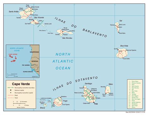 Large Detailed Political And Administrative Map Of Cape Verde With