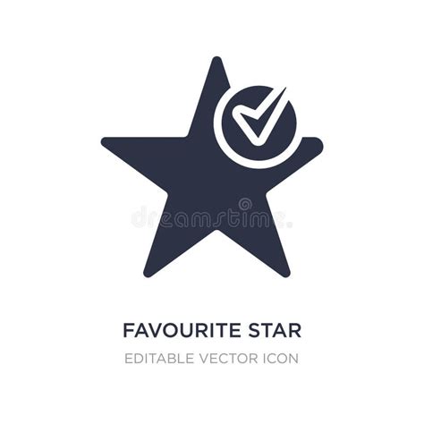 Favourite Star Icon On White Background Simple Element Illustration