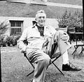 Actor Edward Everett Horton, in Michigan League garden, June 1957 | Ann ...