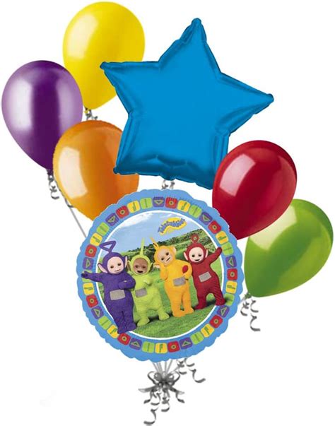 7 Pc Teletubbies Balloon Bouquet Party Decoration Birthday