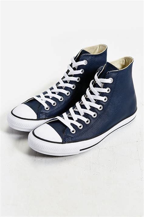 Converse Chuck Taylor All Star Leather High Top Sneaker In Blue For Men Lyst