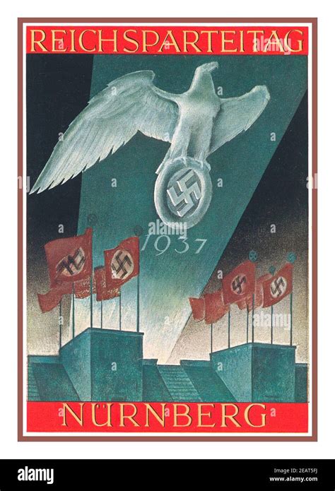 Vintage 1930s Nazi Propaganda Poster Card Reichsparteitag Nurnberg