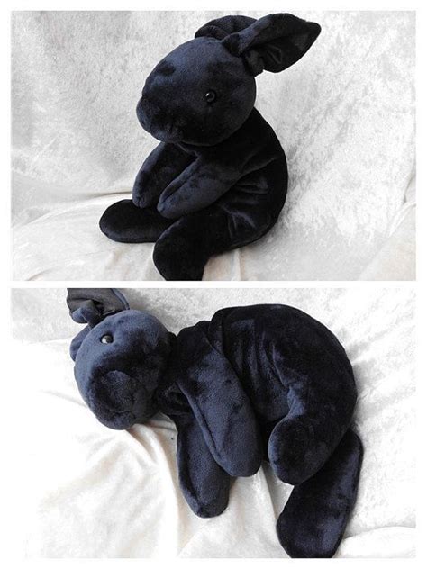 Black Bunny Toy Dwarf Rabbit Black Stuffed Rabbit Black Cuddly Bunny