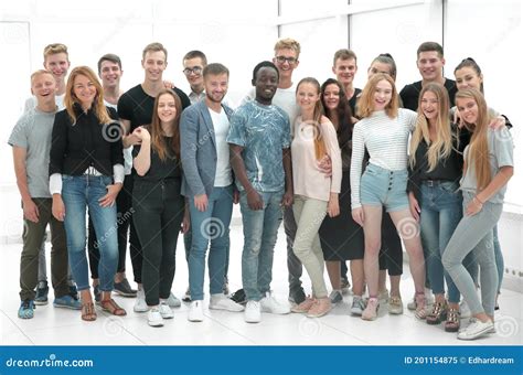 Diverse Group Of Young People Standing Together Stock Image Image Of