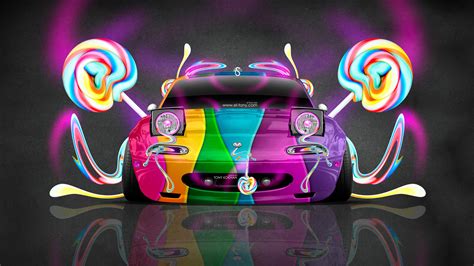 Обои Tony Kokhan Mazda Miata Jdm Front Fantasy Multicolors