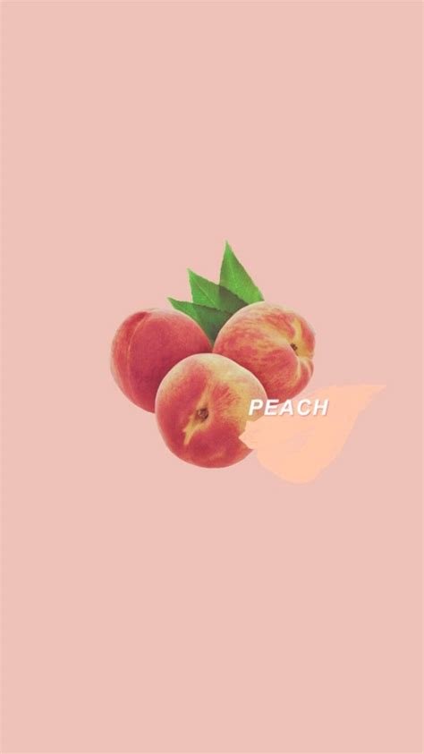 Download Aesthetic Peach Pink Three Peaches Wallpaper
