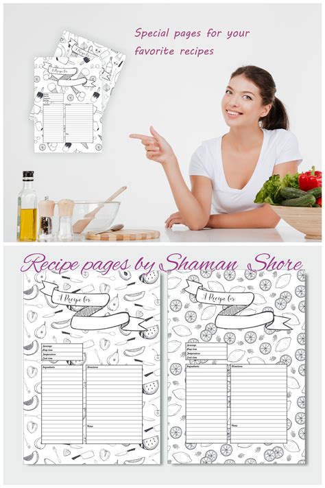 Enjoy all recipes from around the world. Recipe Template Printable, 10 Recipe Pages, Blank Recipe ...
